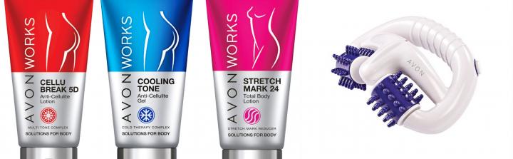 Avon Works - seria inspirowana profesjonalnymi zabiegami na cellulit, rozstępy i spadek jędrności skóry